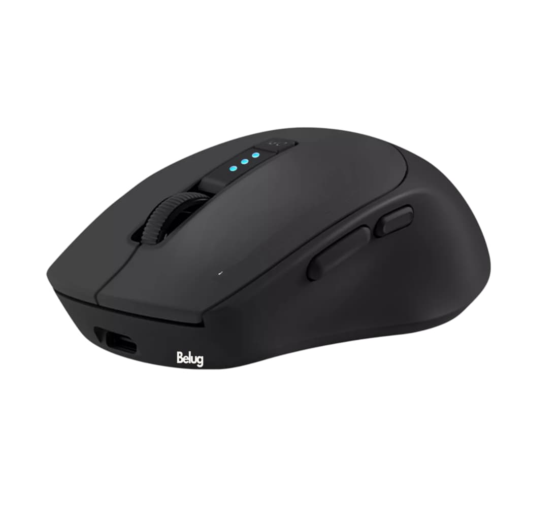Mouse Inalámbrico Bluetooth Recargable Ergonomía 2.4g, Belug  3modos Negro $499