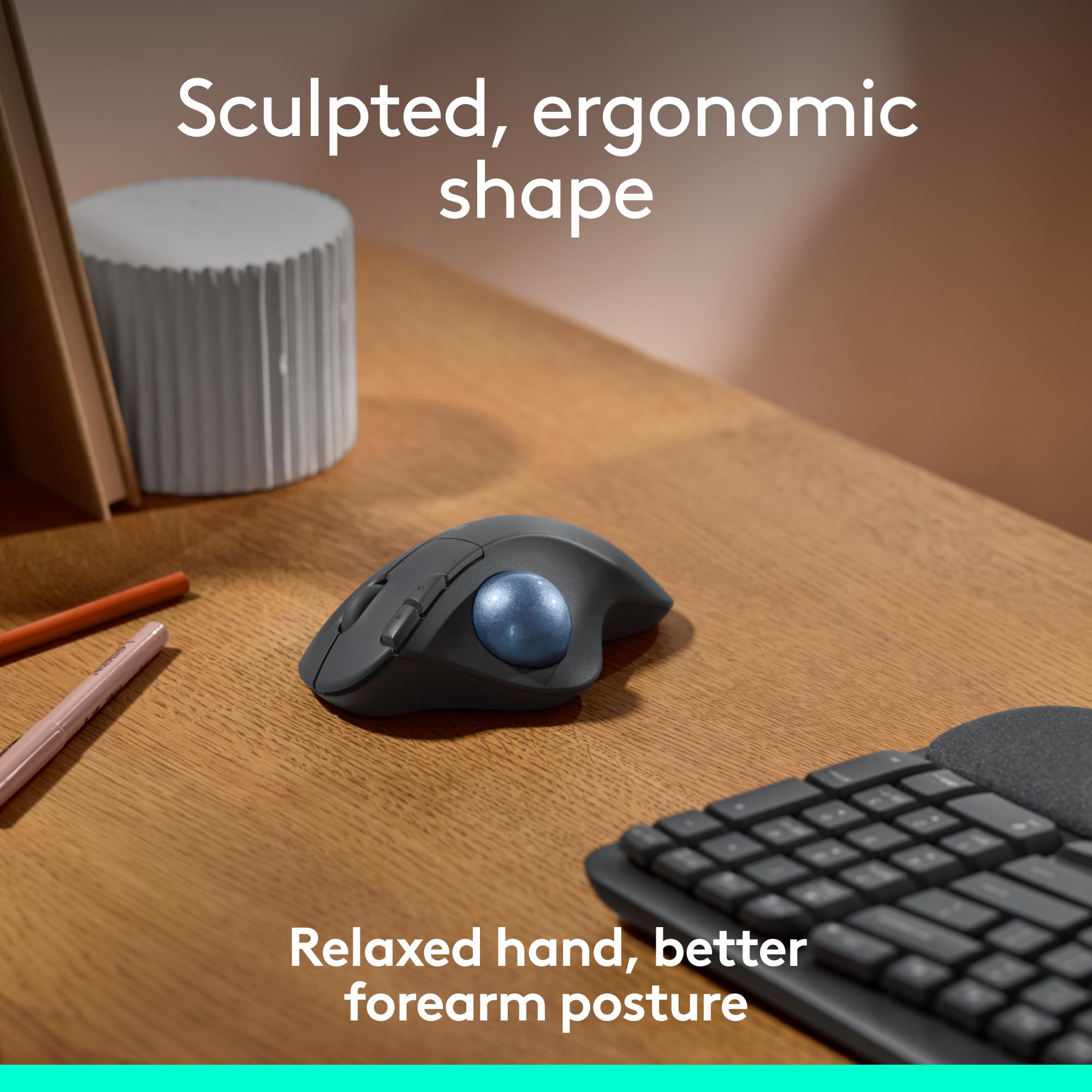 Foto 4 | Mouse Inalámbrico Logitech Ergo M575 Graphite - Venta Internacional