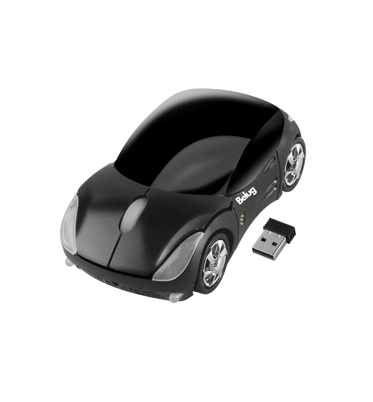 Ratón Inalámbrico Belug 2,4g Con Forma De Coche Deportivo Ferrari Negro