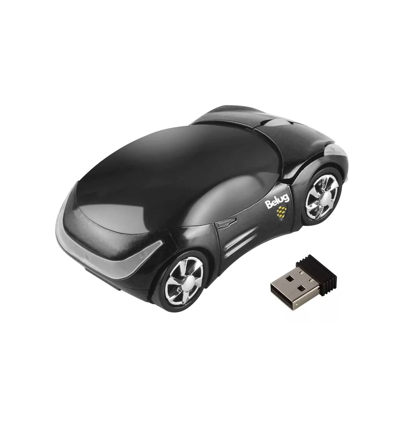 Foto 3 pulgar | Ratón Inalámbrico Belug 2,4g Con Forma De Coche Deportivo Ferrari Negro