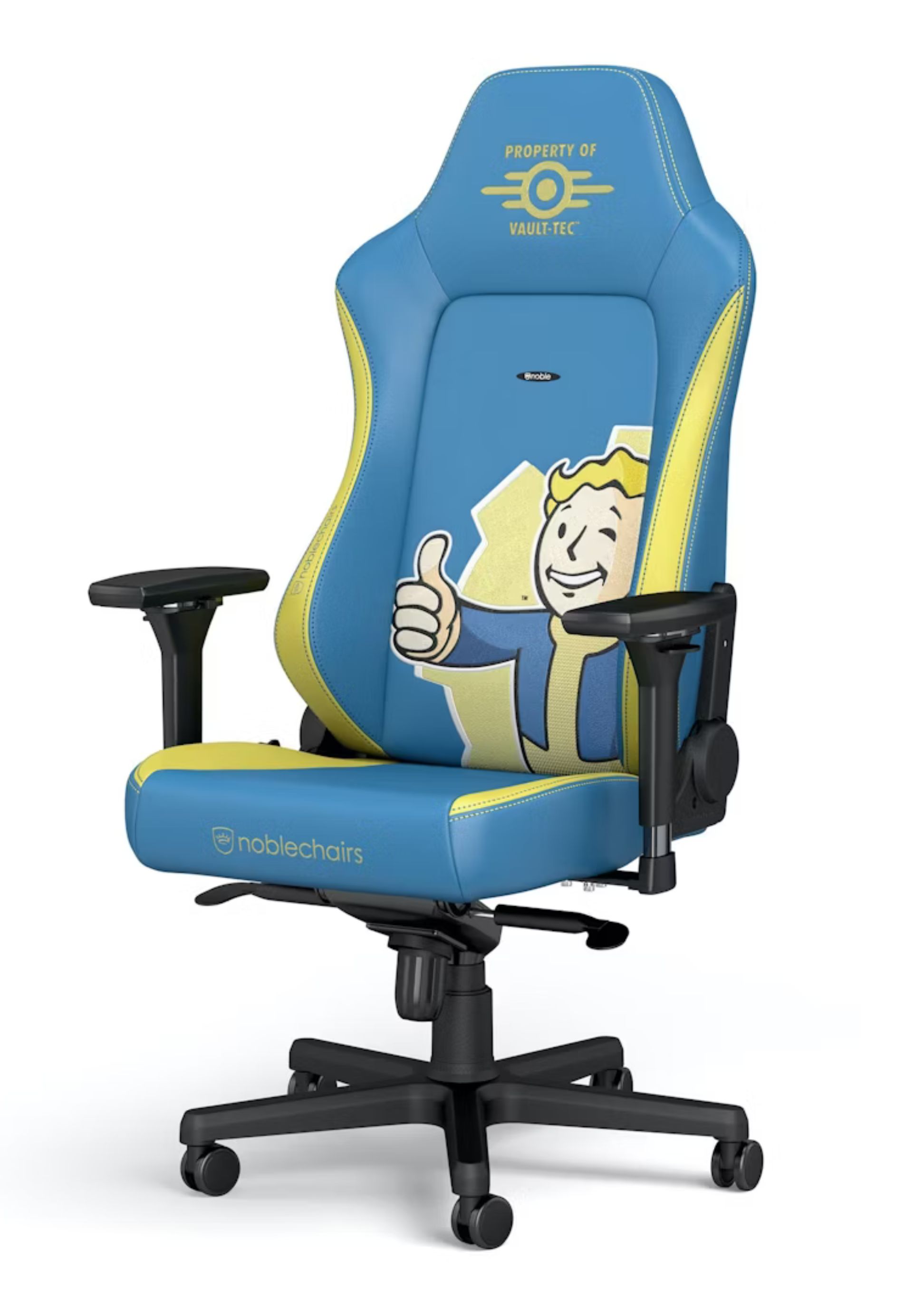 Foto 2 pulgar | Silla Gamer Noblechairs Reclinable Azul
