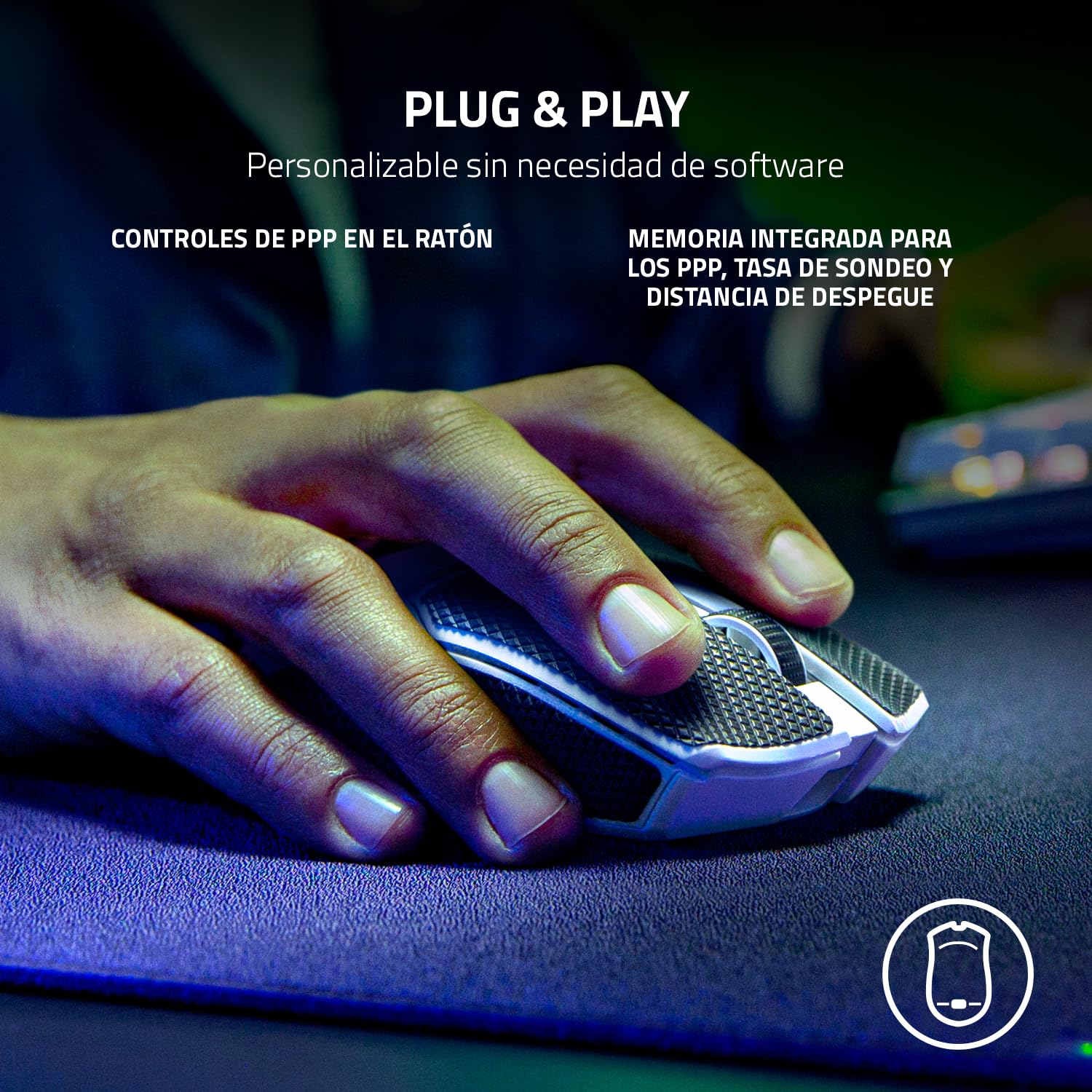 Foto 4 pulgar | Ratón para Juegos Razer Viper V2 Pro Hyperspeed Wireless 59 G Blanco - Venta Internacional