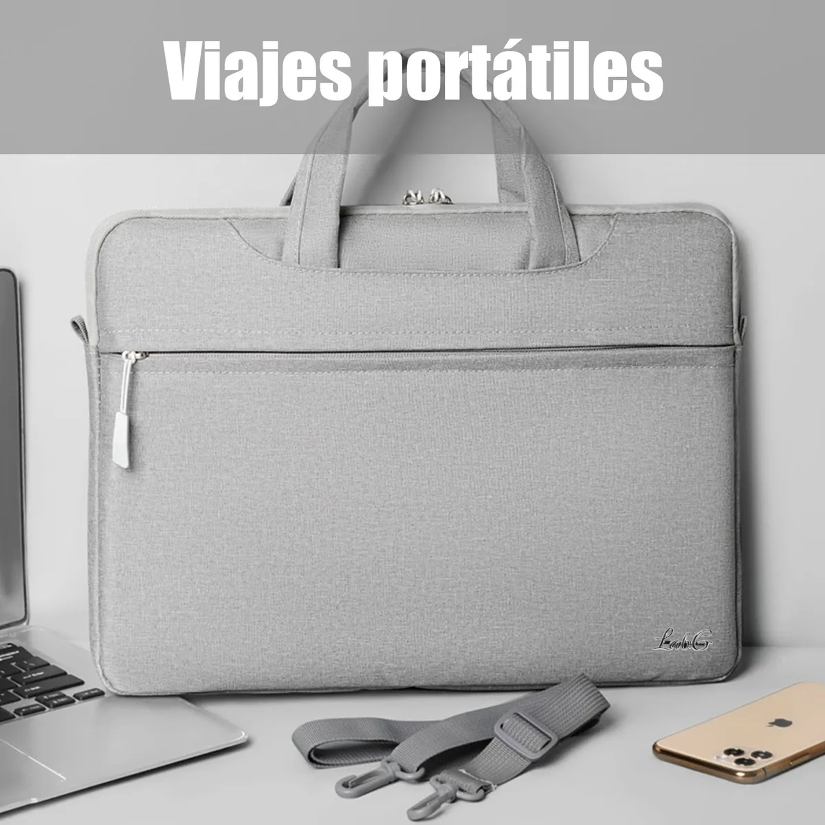 Foto 5 pulgar | ''bolsa Maletín Impermeable Para Portátil De 15,6 Pulgadas Lab.g Gris ''