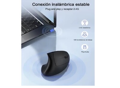 Foto 2 | Mouse Vertical Inalámbrico Xtellar