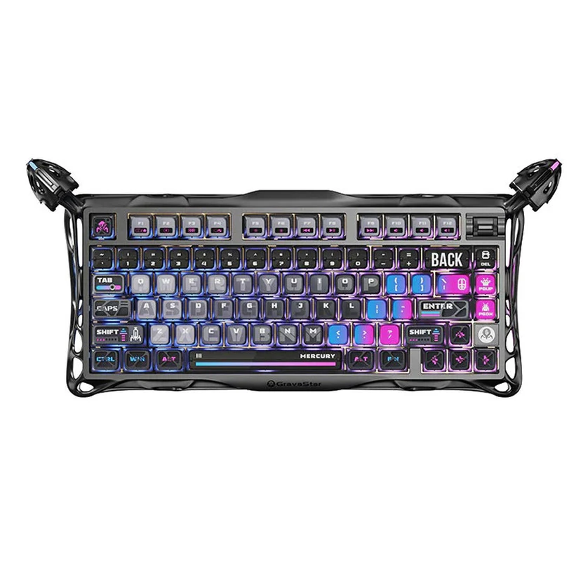 Teclado Retroiluminado Hifi Gravastar K1 Pro Cyberpunk Spec. Ed.