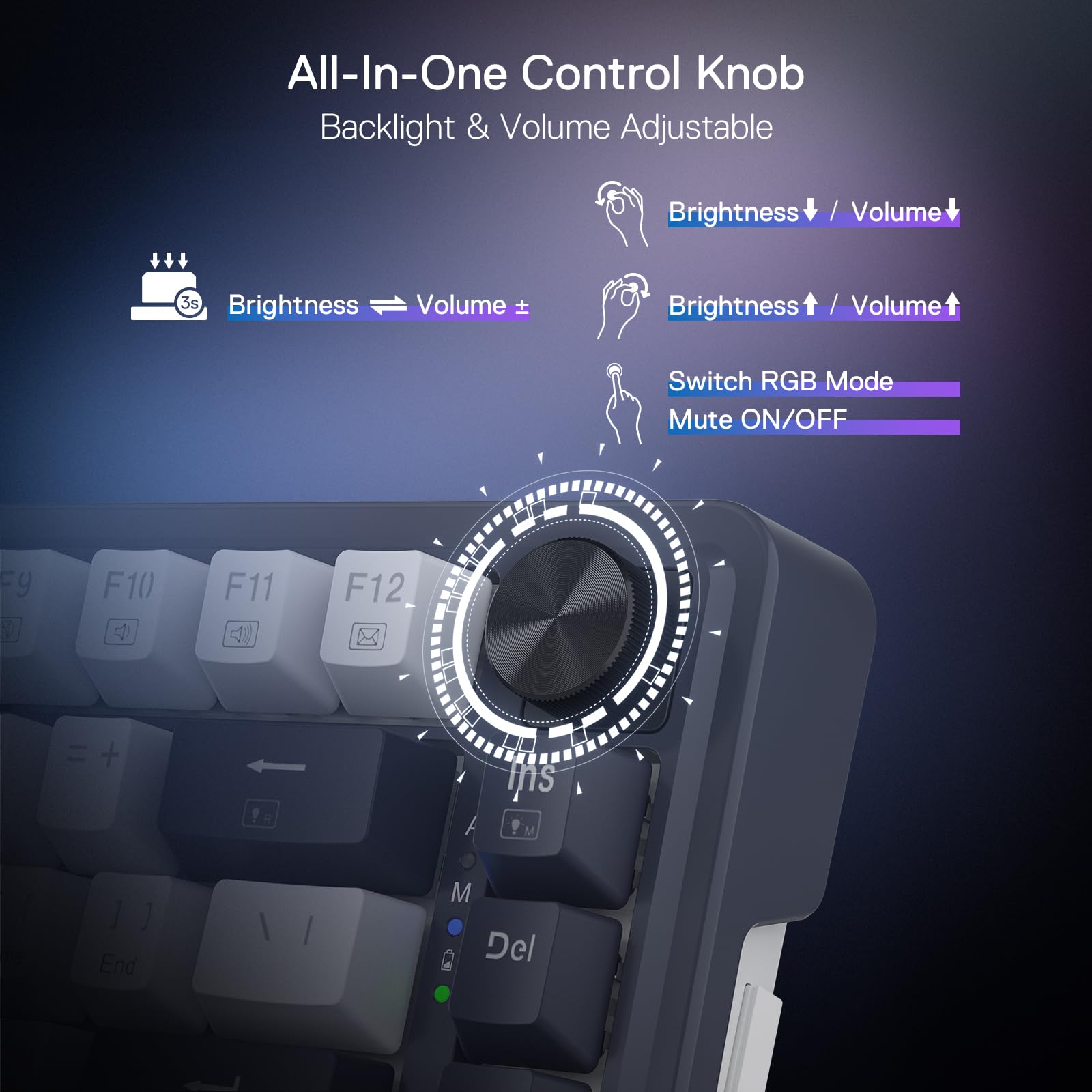 Foto 7 | Teclado Para Juegos Redragon K673 Pro 75% Inalámbrico Rgb - Venta Internacional.