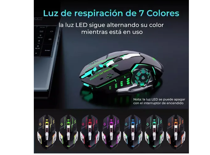 Foto 6 pulgar | Mouse Gamer Xtellar Inalámbrico Dual