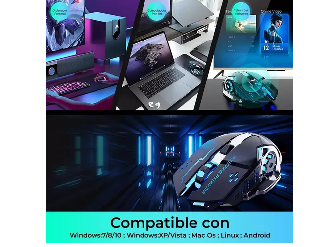 Foto 2 | Mouse Gamer Inalámbrico Xtellar Dual