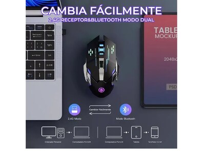 Foto 3 | Mouse Gamer Inalámbrico Xtellar Dual