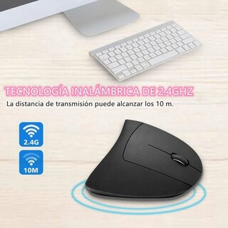 Foto 3 | Ratón Inalámbrico Vertical Recargable Ergonómico Lab.g Negro Linea Roja