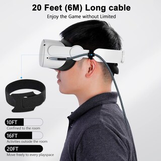 Foto 5 | Cable De Enlace Kuject De 6 M Compatible Con Quest 3/2, Rift S/steam Vr - Venta Internacional.