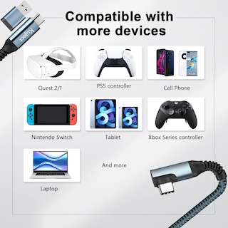 Foto 7 | Cable De Enlace Kuject De 6 M Compatible Con Quest 3/2, Rift S/steam Vr - Venta Internacional.