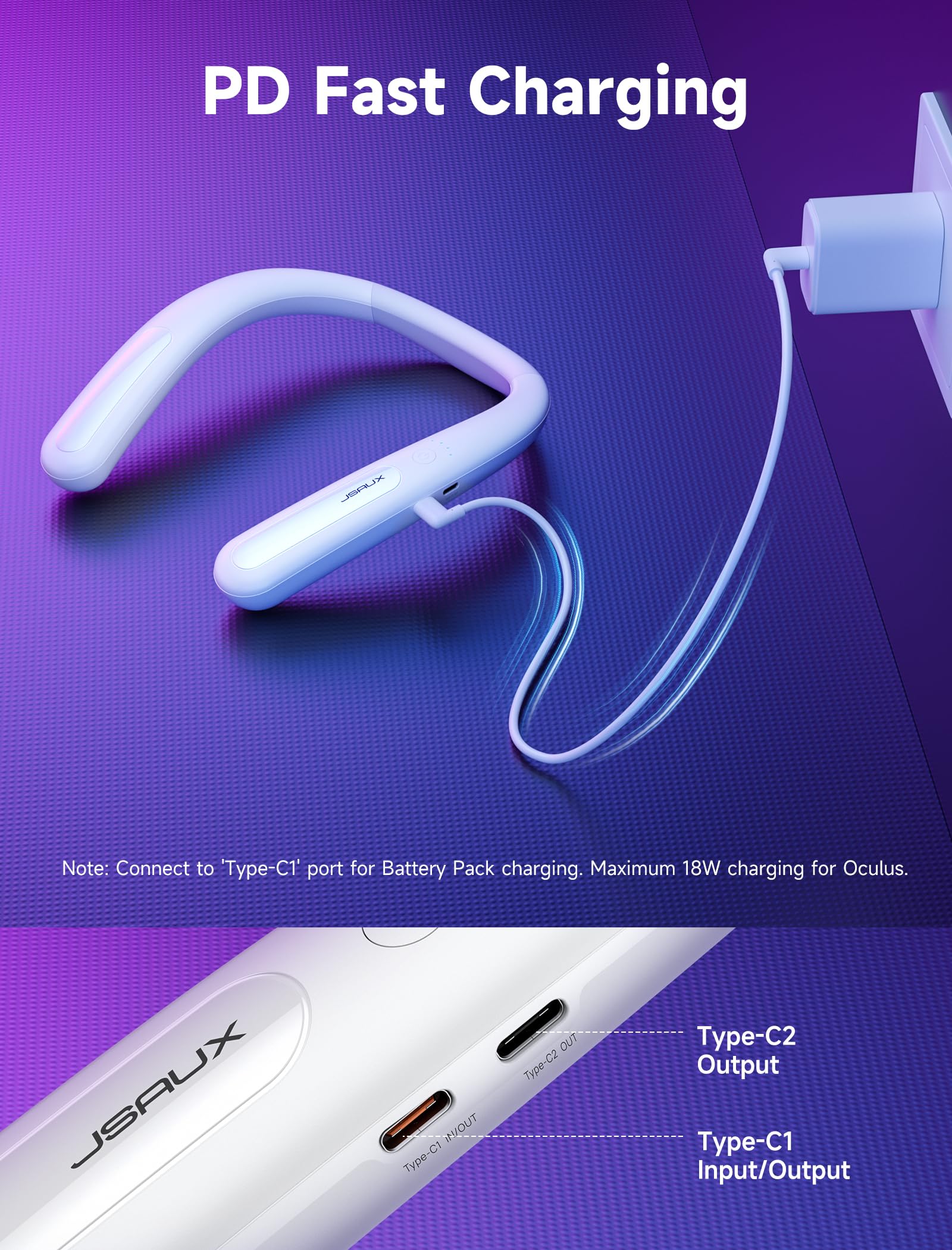 Foto 4 pulgar | Paquete De Baterías Jsaux, Cargador Rápido Pd De 10000 Mah Para Oculus Quest - Venta Internacional.