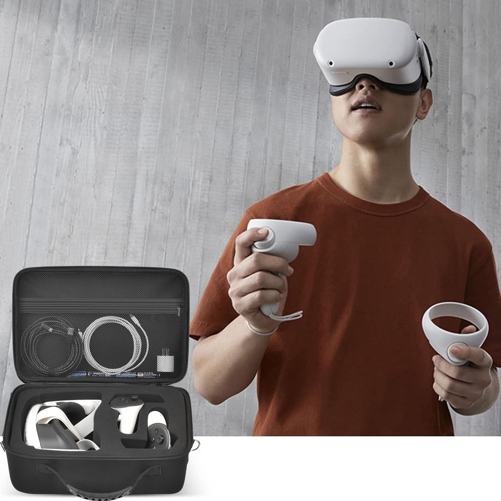 Foto 7 | Funda De Transporte Comecase Para Auriculares Oculus Quest 2 Vr, Color Negro - Venta Internacional.