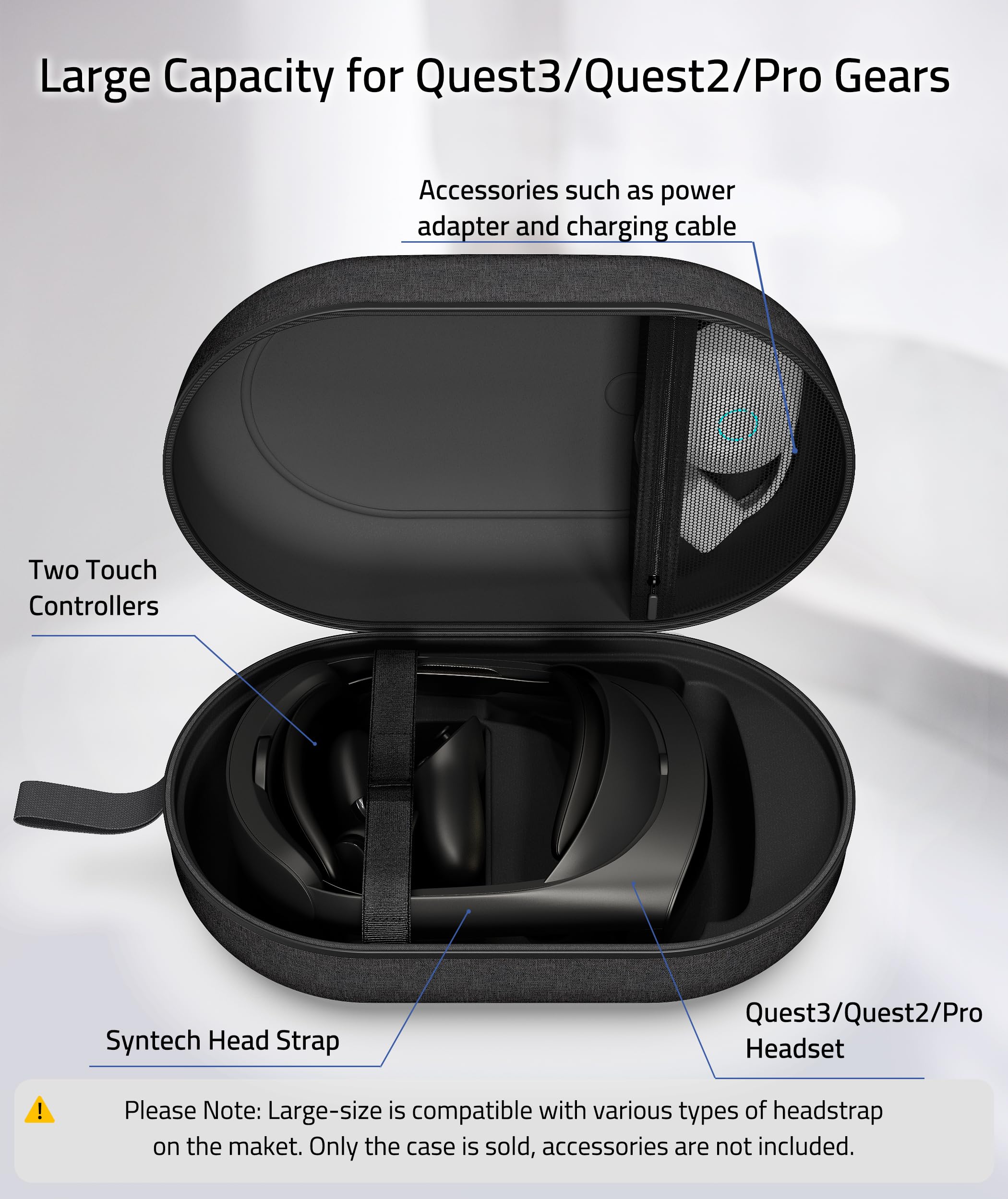 Foto 3 pulgar | Funda De Transporte Syntech Large Hard Para Meta Quest 3s/oculus Quest 3/2/pro/pico4 - Venta Internacional.