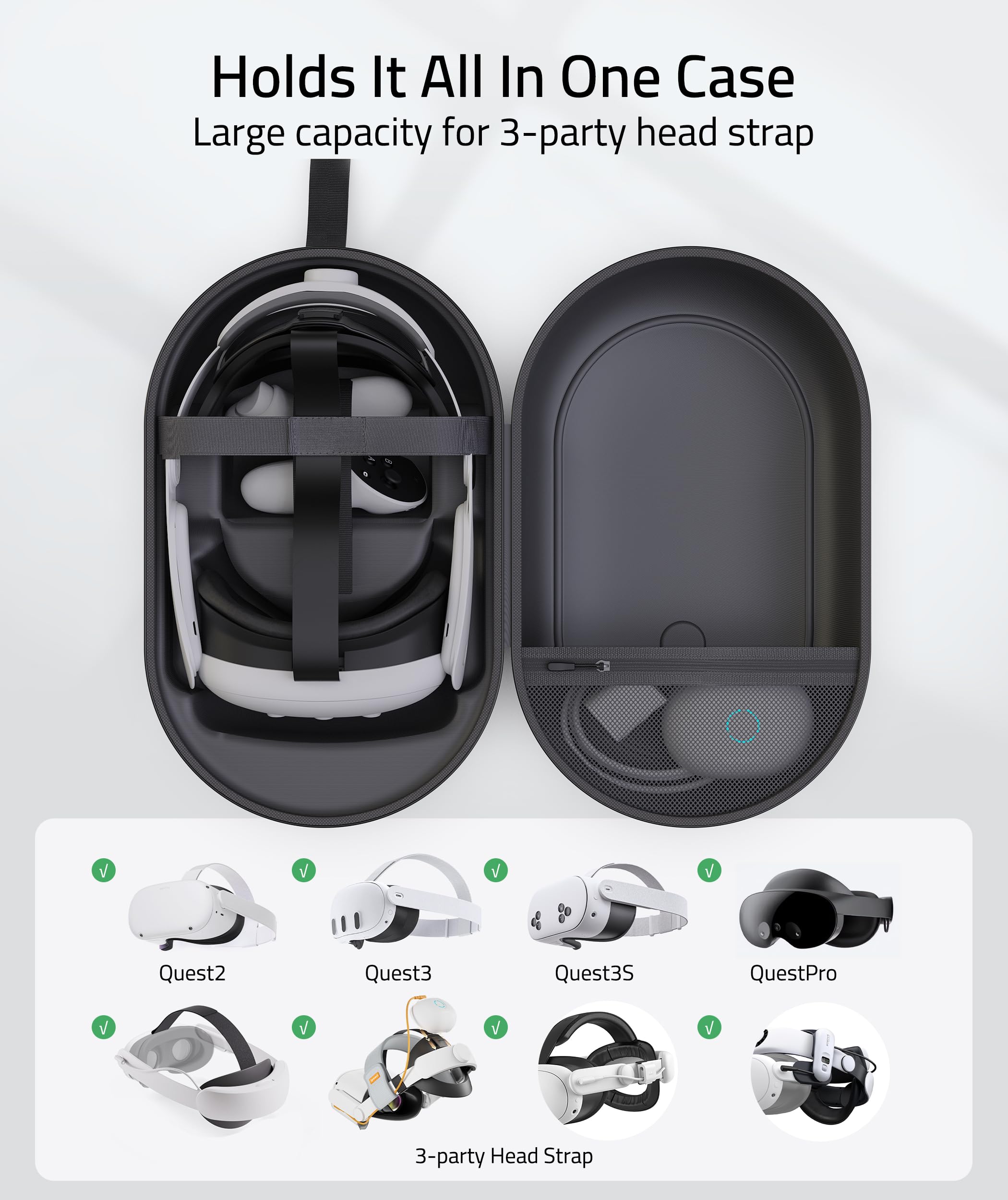 Foto 3 pulgar | Funda De Transporte Syntech Large Hard Para Meta Quest 3s/oculus Quest 3/2/pro/pico4 Vr - Venta Internacional.