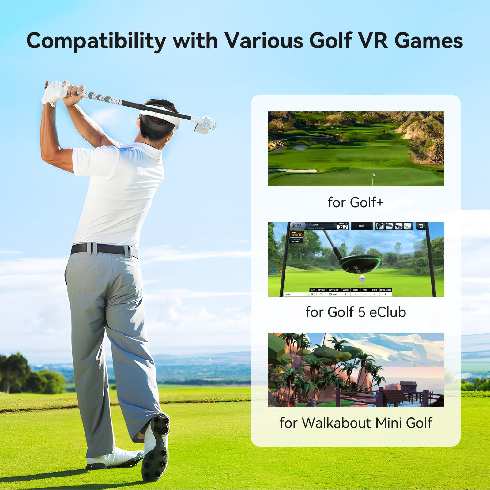 Foto 4 | Empuñadura De Simulador De Golf Vr Amvr Ajustable Para Quest 3s - Venta Internacional.