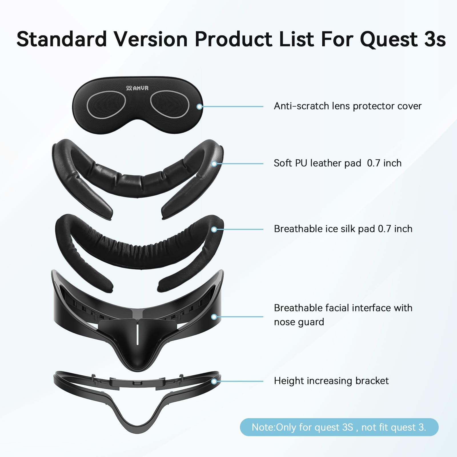 Foto 2 | Funda De Almohadilla Facial Con Interfaz Facial Para Meta/oculus Quest 3s - Venta Internacional.