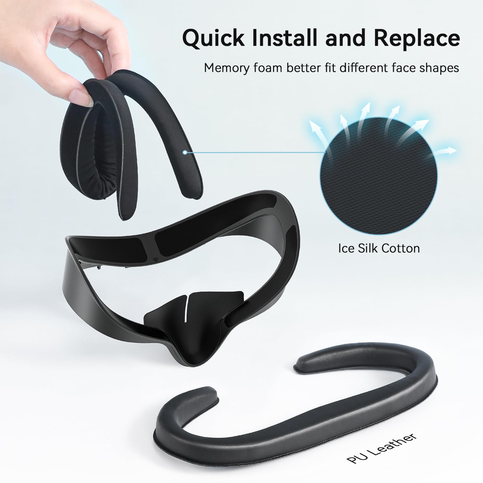 Foto 7 | Funda De Almohadilla Facial Con Interfaz Facial Para Meta/oculus Quest 3s - Venta Internacional.