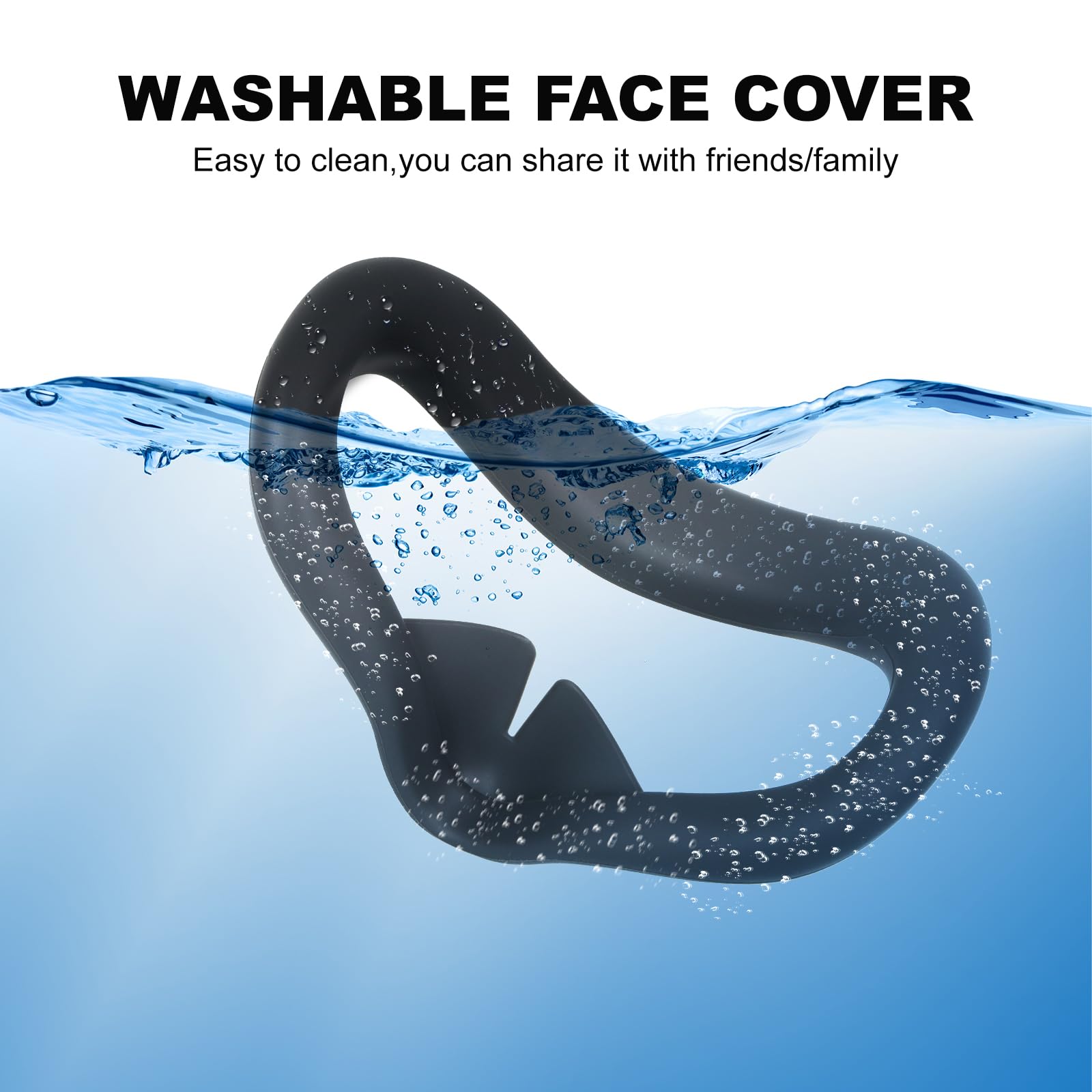 Foto 4 pulgar | Mascarilla Facial De Silicona Para Meta Quest 3s, A Prueba De Sudor Y Luz - Venta Internacional.