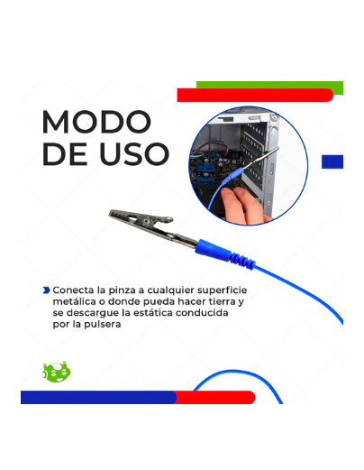 Foto 3 pulgar | Pulsera Antiestática Xtellar  Con Cable Protección Evita Descargas