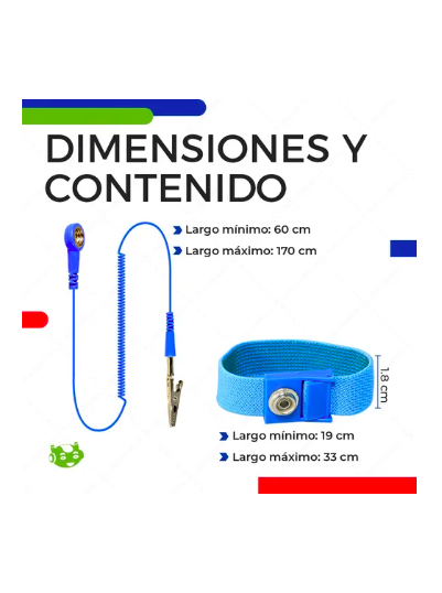 Foto 4 pulgar | Pulsera Antiestática Xtellar  Con Cable Protección Evita Descargas