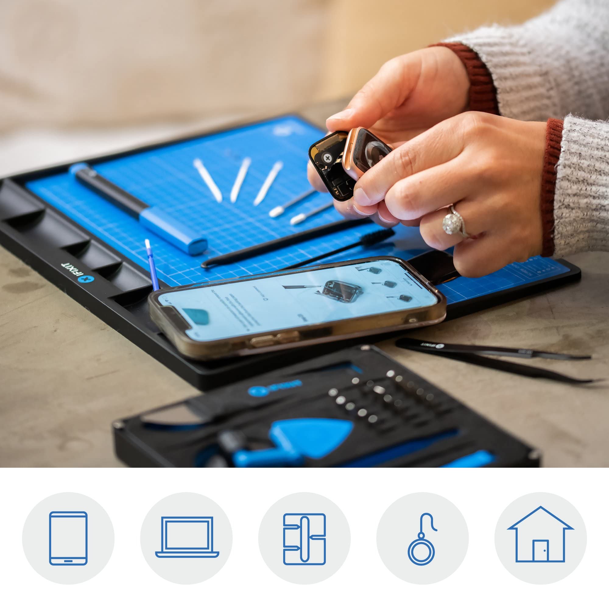 Foto 3 | Organizador Ifixit Fixmat Magnético Para Reparación Electrónica Con Garantía De Por Vida - Venta Internacional.