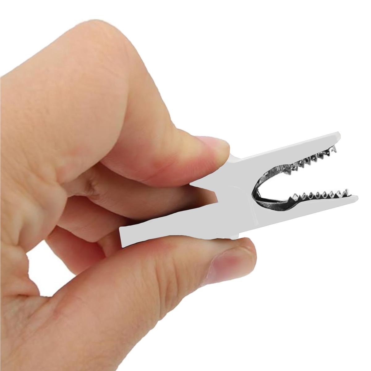 Foto 4 pulgar | Pinzas Cocodrilo 55mm Mxjek-005 Ventdepot 5 Piezas Blanco