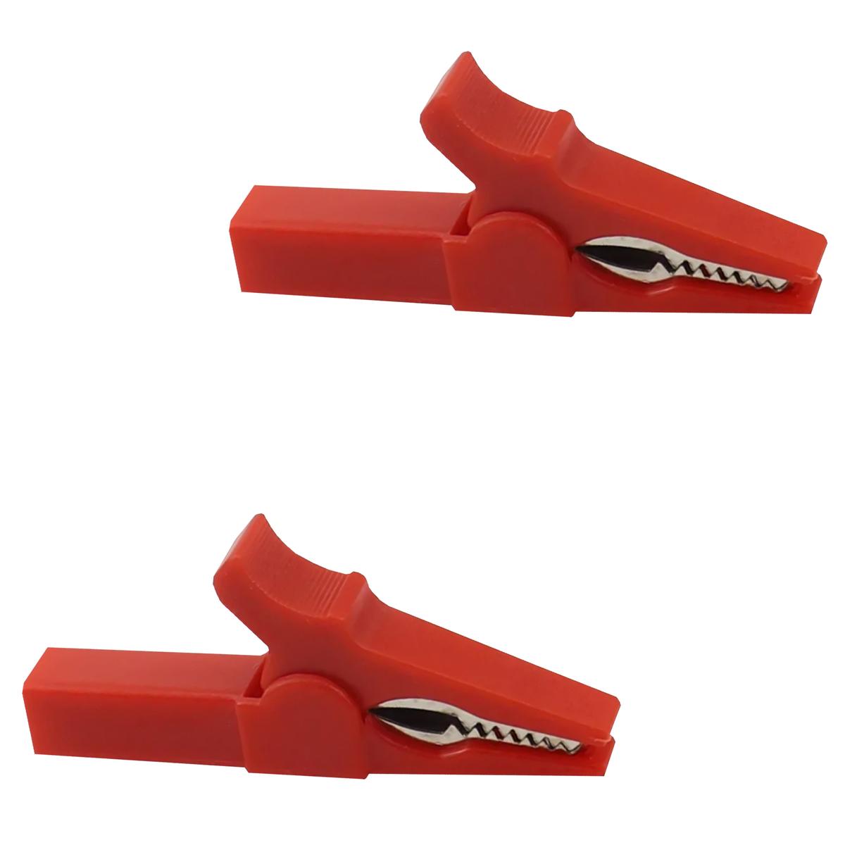 Foto 2 pulgar | Pinzas Cocodrilo 55 Mm Mxjen-002 Ventdepot 2 Piezas Rojo