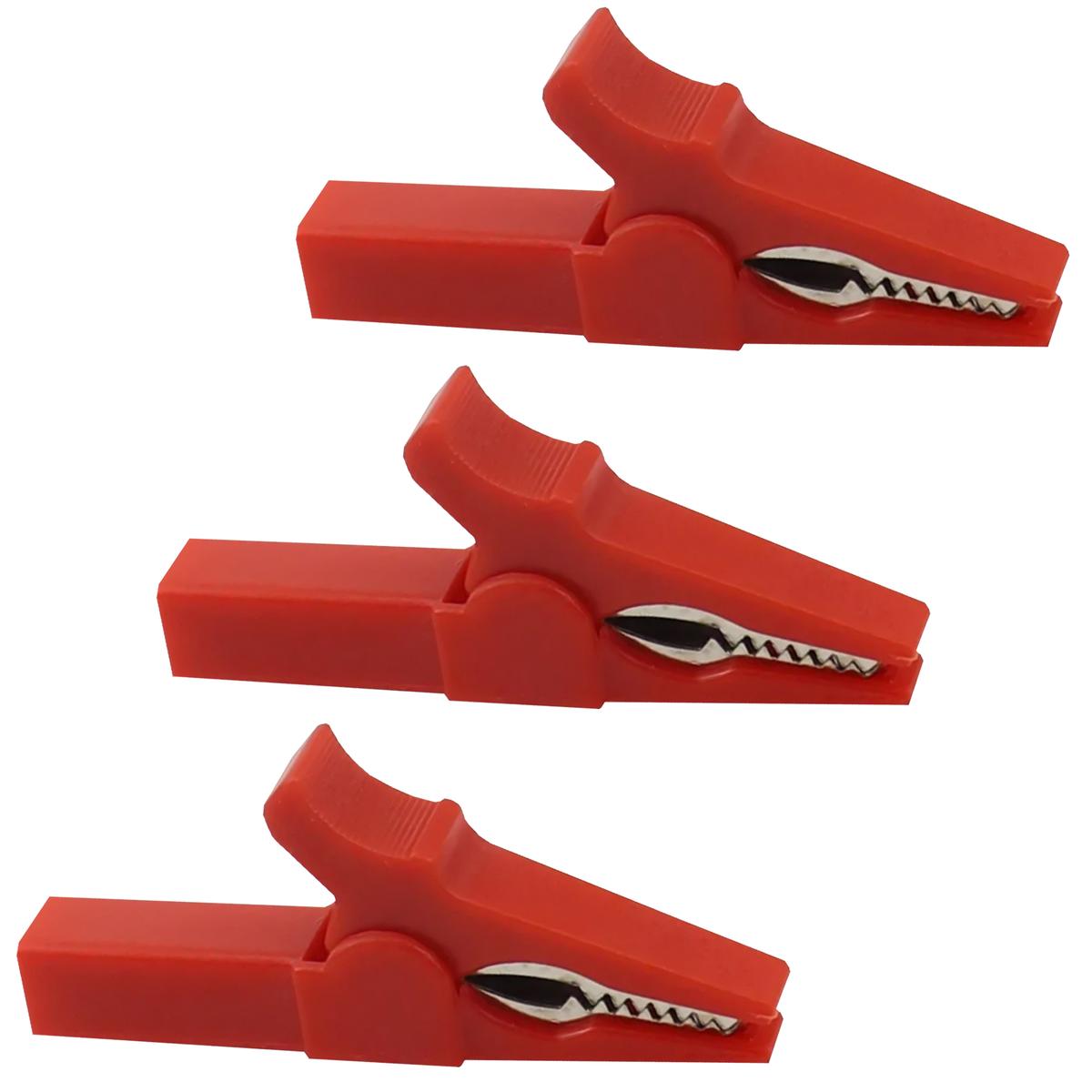 Foto 2 pulgar | Conector Tipo Cocodrilo Rojo Mxjen-003 Ventdepot 3 Piezas Rojo