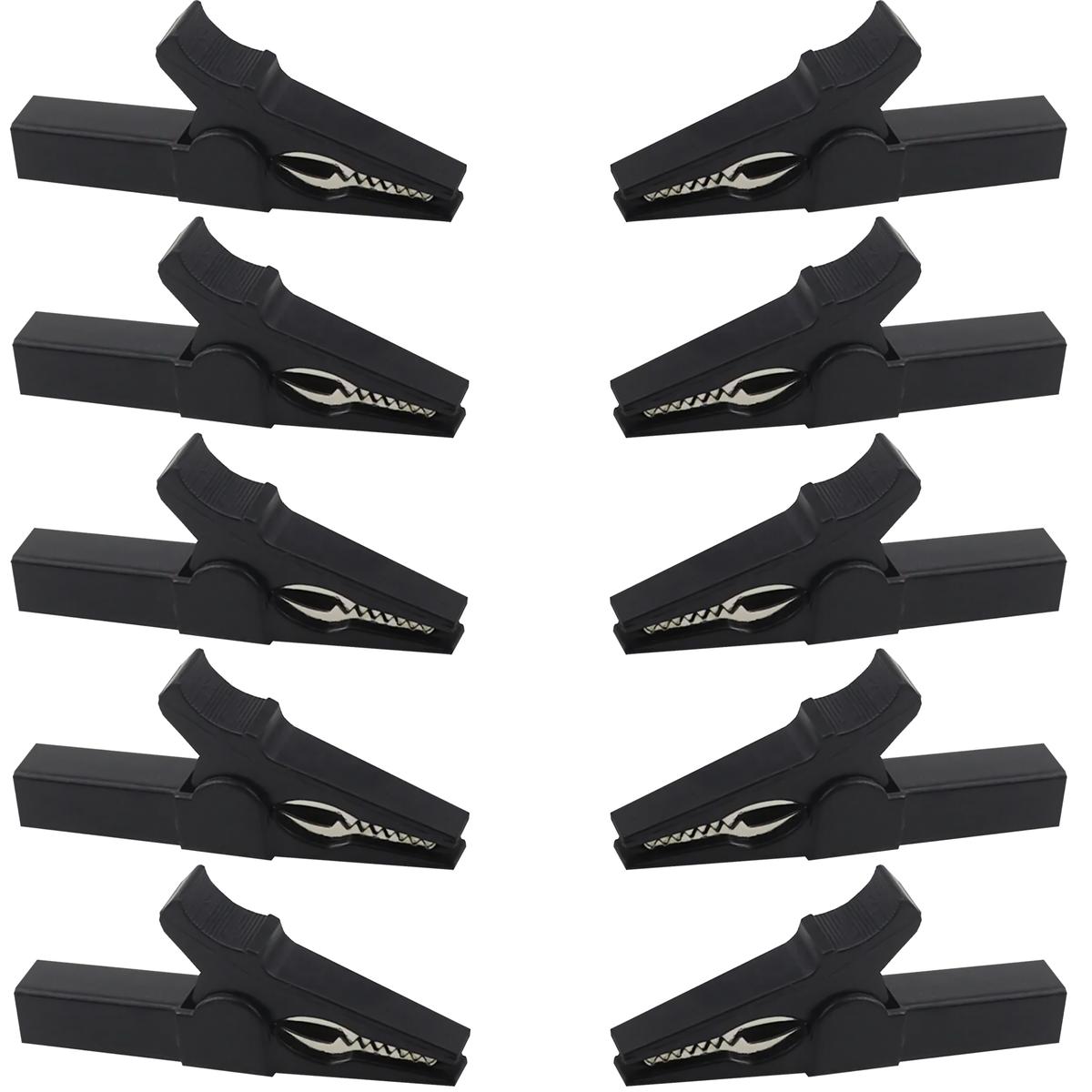 Pinzas Cocodrilo Para Multímetro  Mxjel-006 Ventdepot 10 Piezas Negro
