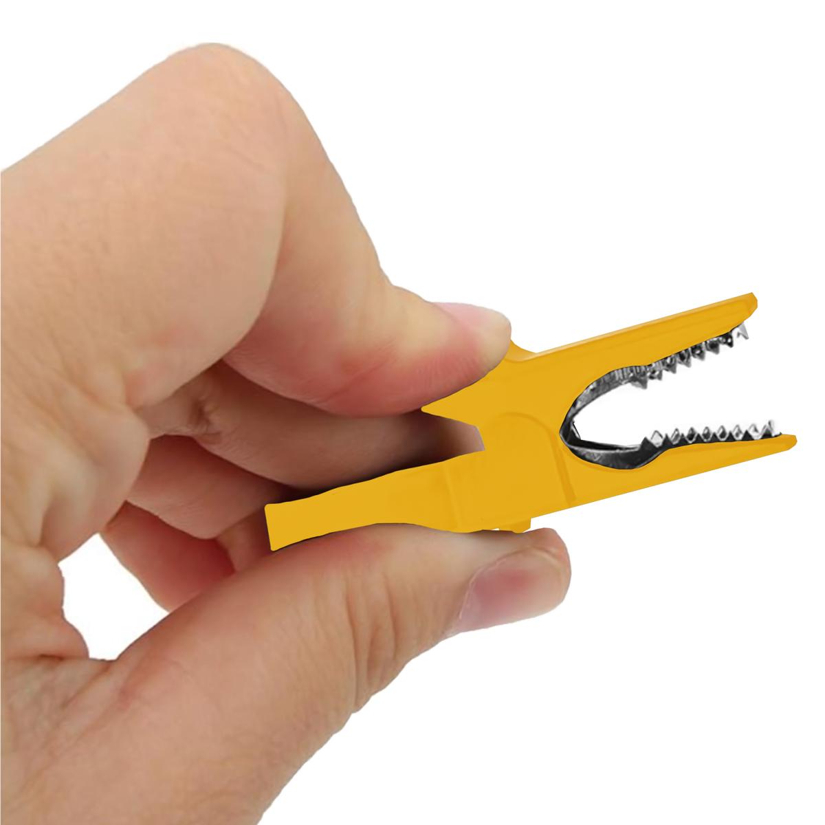 Foto 4 pulgar | Pinza De Cocodrilo Amarilla Mxjew-001 Ventdepot 1 Pieza Amarillo