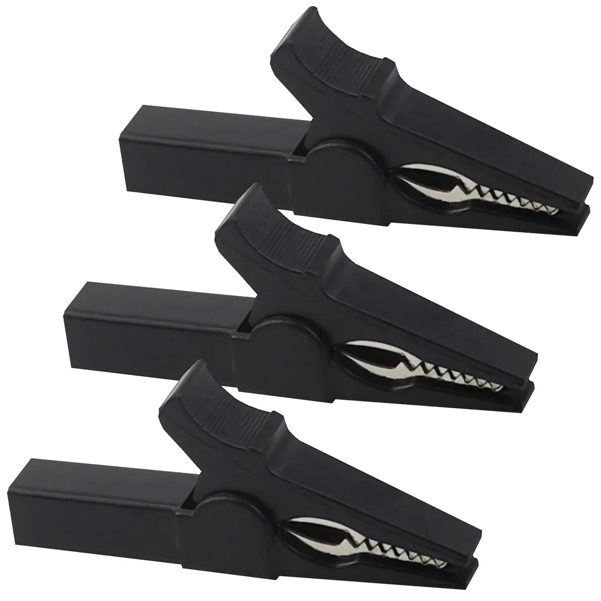 Foto 2 pulgar | Conectores Tipo Cocodrilo Negros Mxjel-003 Ventdepot 3 Piezas Negro