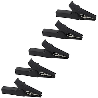 Foto 1 | Clips De Cocodrilo Eléctricos Negro Mxjel-005 Ventdepot 5 Piezas Negro