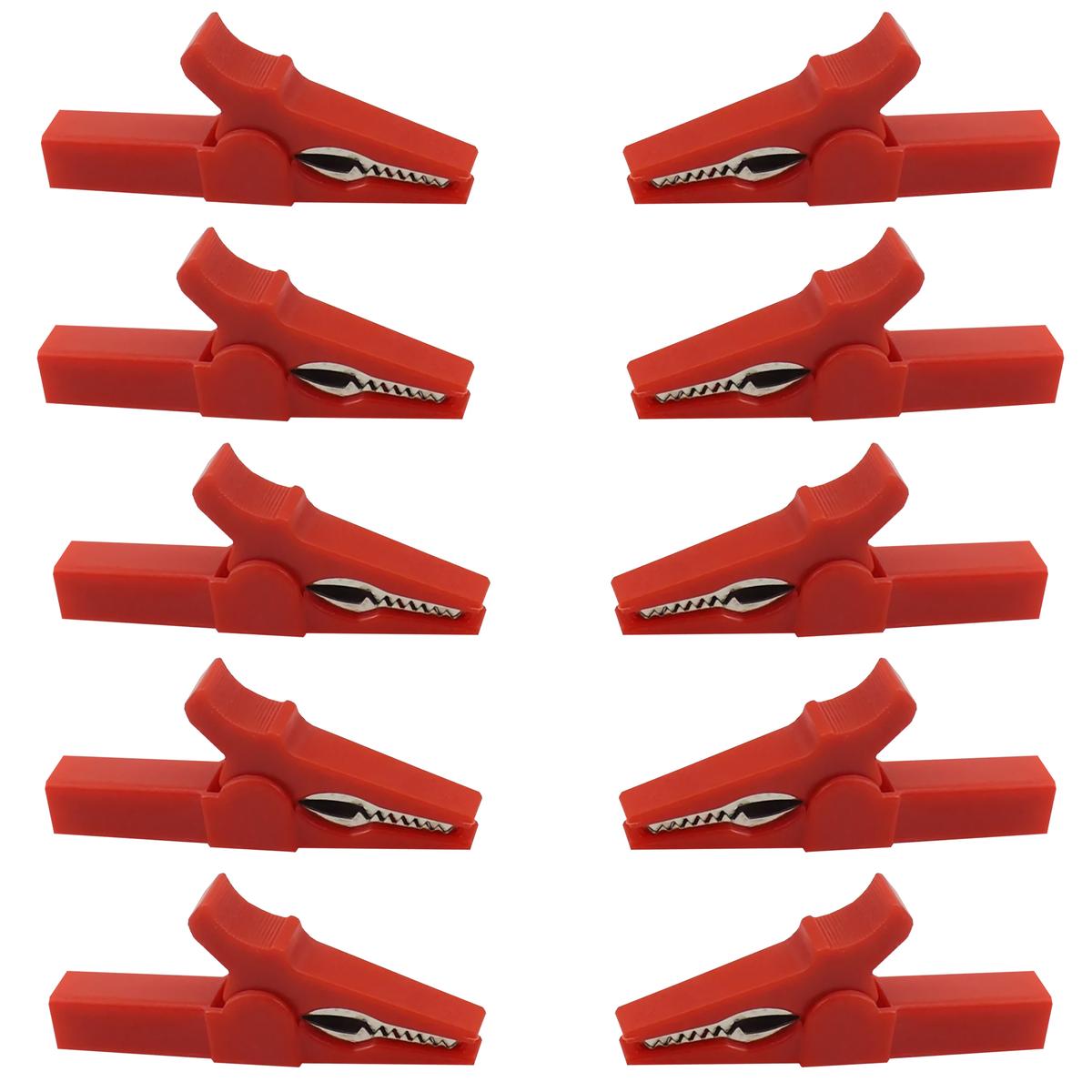 Foto 2 pulgar | Pinzas Cocodrilo Para Multímetro Mxjen-006 Ventdepot 10 Piezas Rojo