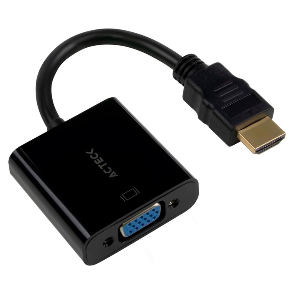 Adaptador Convertidor Acteck Ac-934756 Shift Plus Av400 HDMI a VGA Negro