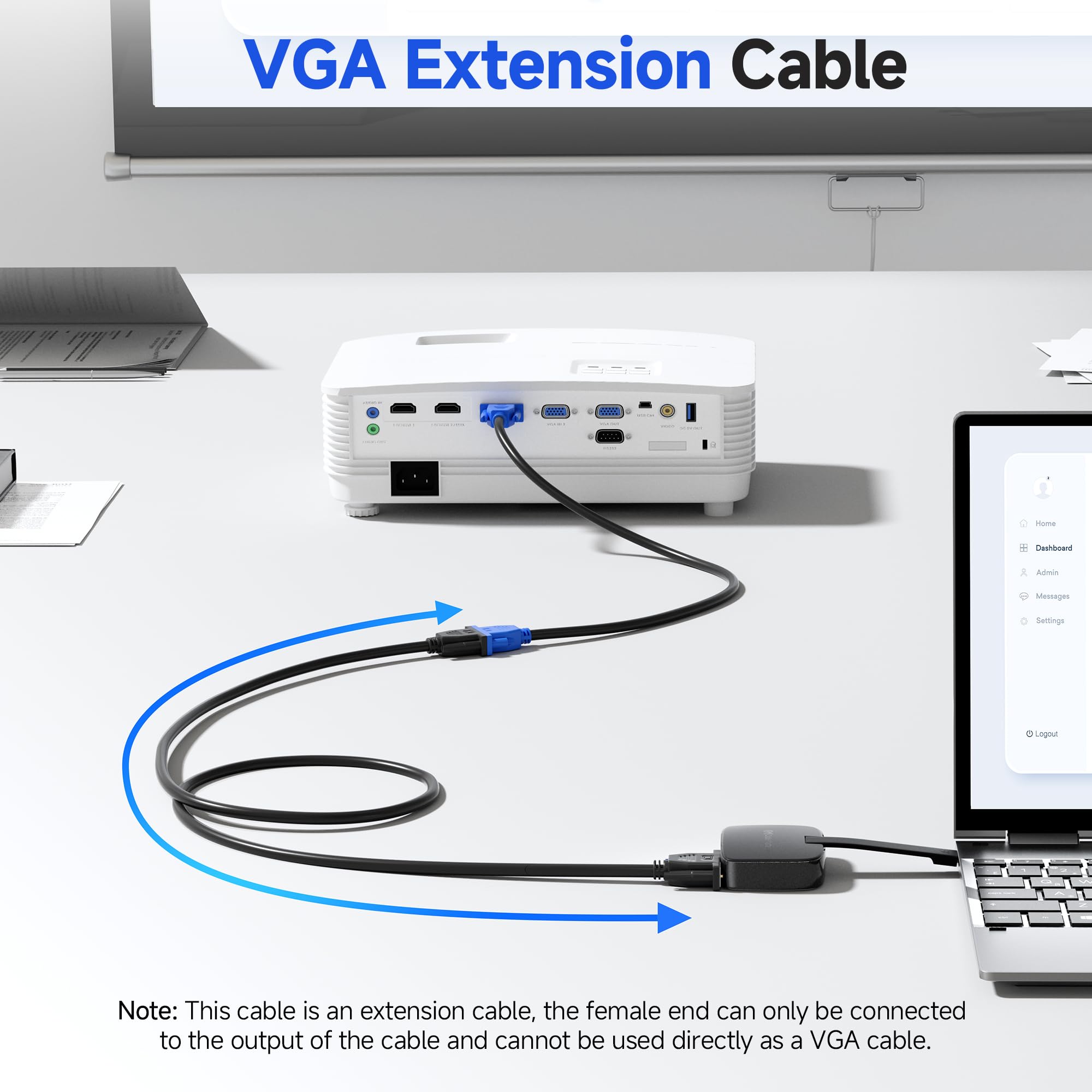Foto 4 pulgar | Cable De Extensión Vga Matters Vga Macho A Hembra De 10 Pies - Venta Internacional.