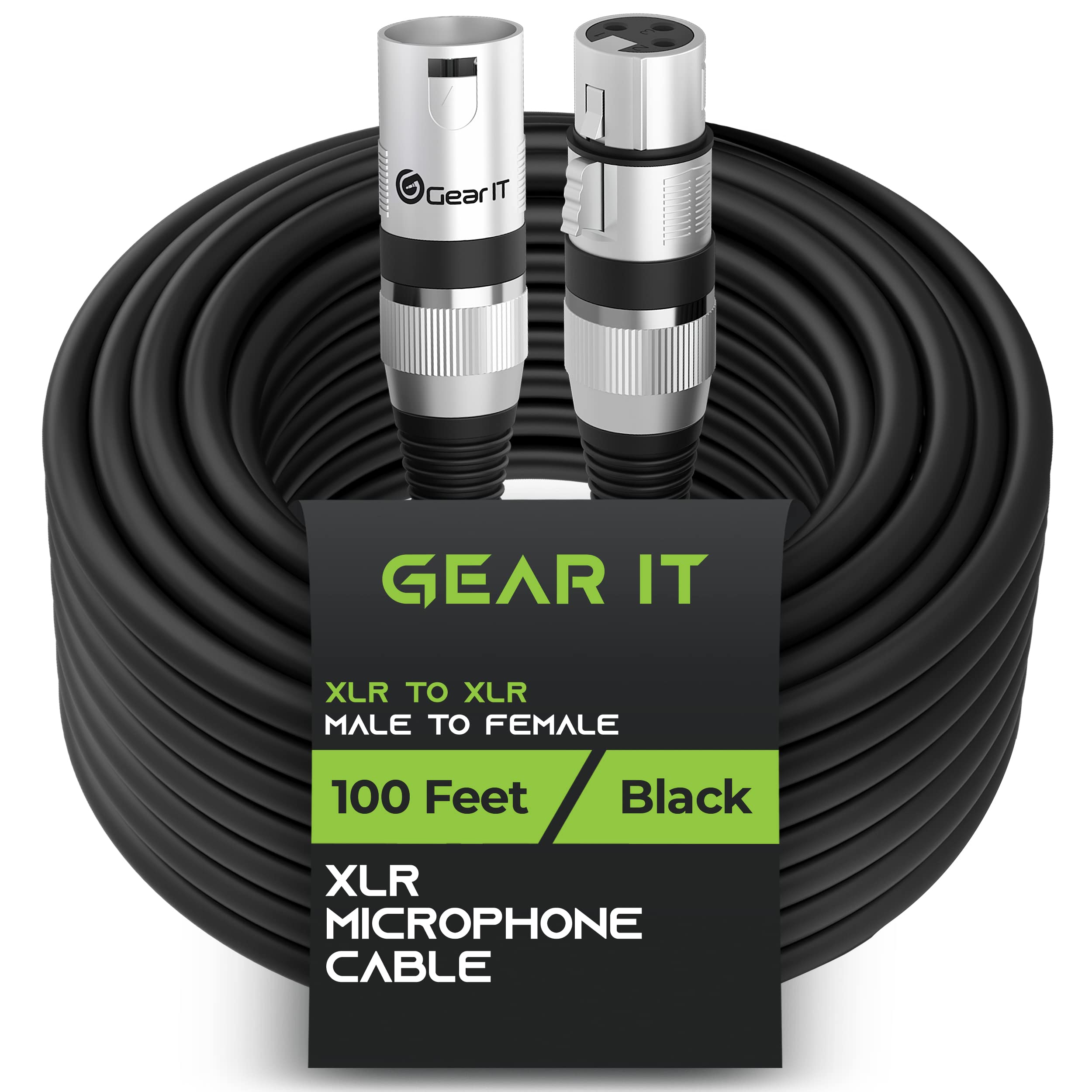Foto 2 pulgar | Cable De Micrófono Gearit Xlr Macho A Hembra De 30 M, 1 Paquete, Negro - Venta Internacional.