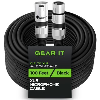 Foto 1 | Cable De Micrófono Gearit Xlr Macho A Hembra De 30 M, 1 Paquete, Negro - Venta Internacional.