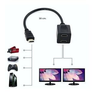 Foto 4 | Cable Divisor 1 Entrada X 2 Salidas Hdmi Elegate color Negro