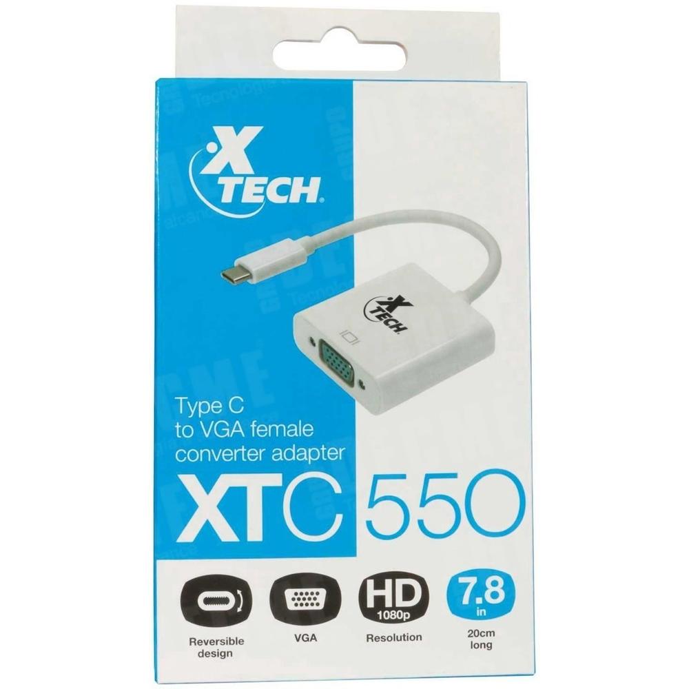 Foto 3 | Adaptador Usb C A Vga Hembra Xtech Video Full Hd Xtc-550