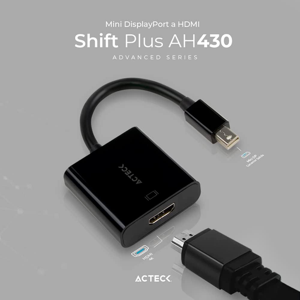 Foto 3 pulgar | Adaptador Mini Displayport a HDMI Acteck AC-934770 color Negro Shift Plus AH430