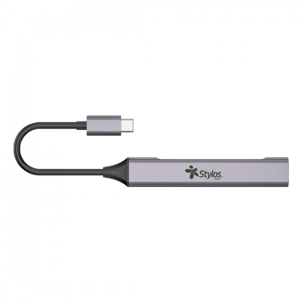 Foto 2 | Stylos Hub Usb C Macho - 4x Usb 2.0 Hembra, 480 Mbit/s, Gris