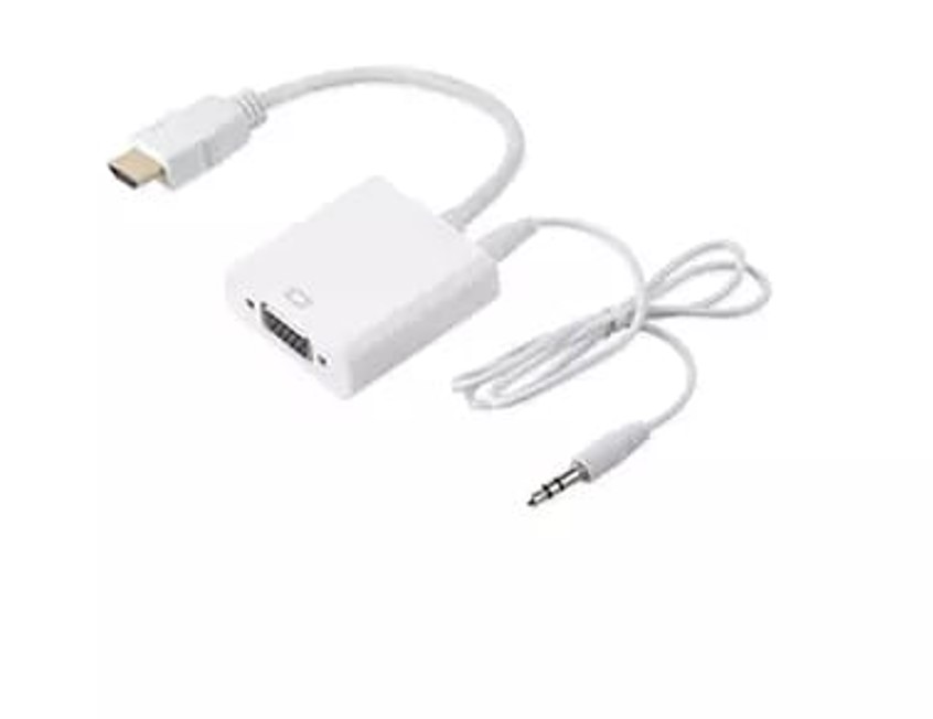 B-robotix - Convertidor Hdmi Macho A Vga Hembra+audio Blanco