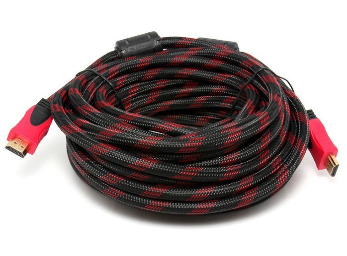 Foto 3 pulgar | Cable Hdmi 20m Full Hd 4k Negro Y Rojo - Venta Internacional.