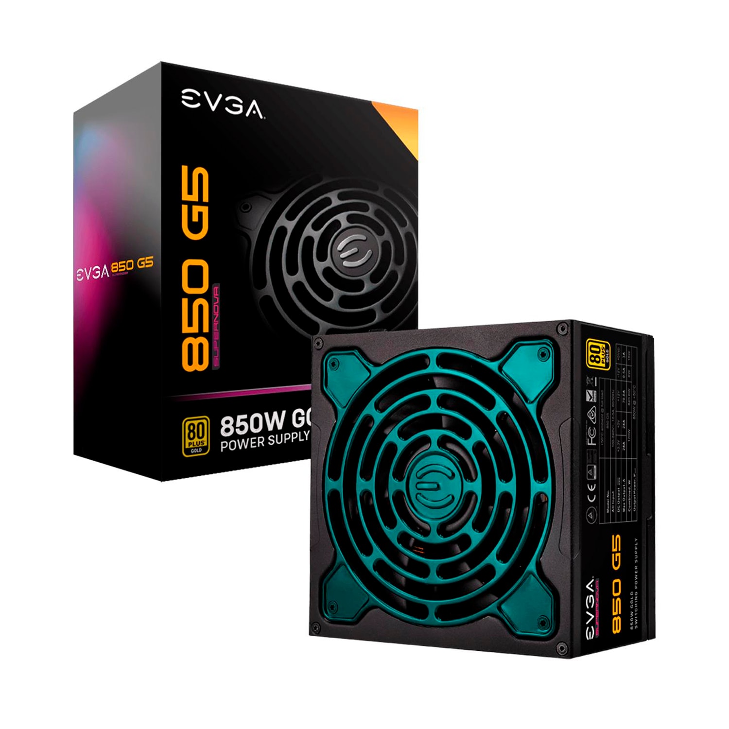 Fuente de Poder Evga 220-g5-0850-x1 de 850w color Negro $2,929
