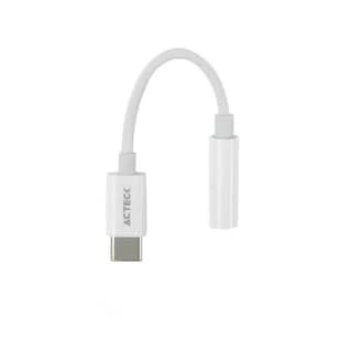 Foto 1 | Adaptador Acteck AC-934831 color Blanco USB-C a Jack 3.5 mm