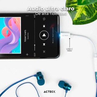 Foto 4 | Adaptador Acteck AC-934831 color Blanco USB-C a Jack 3.5 mm
