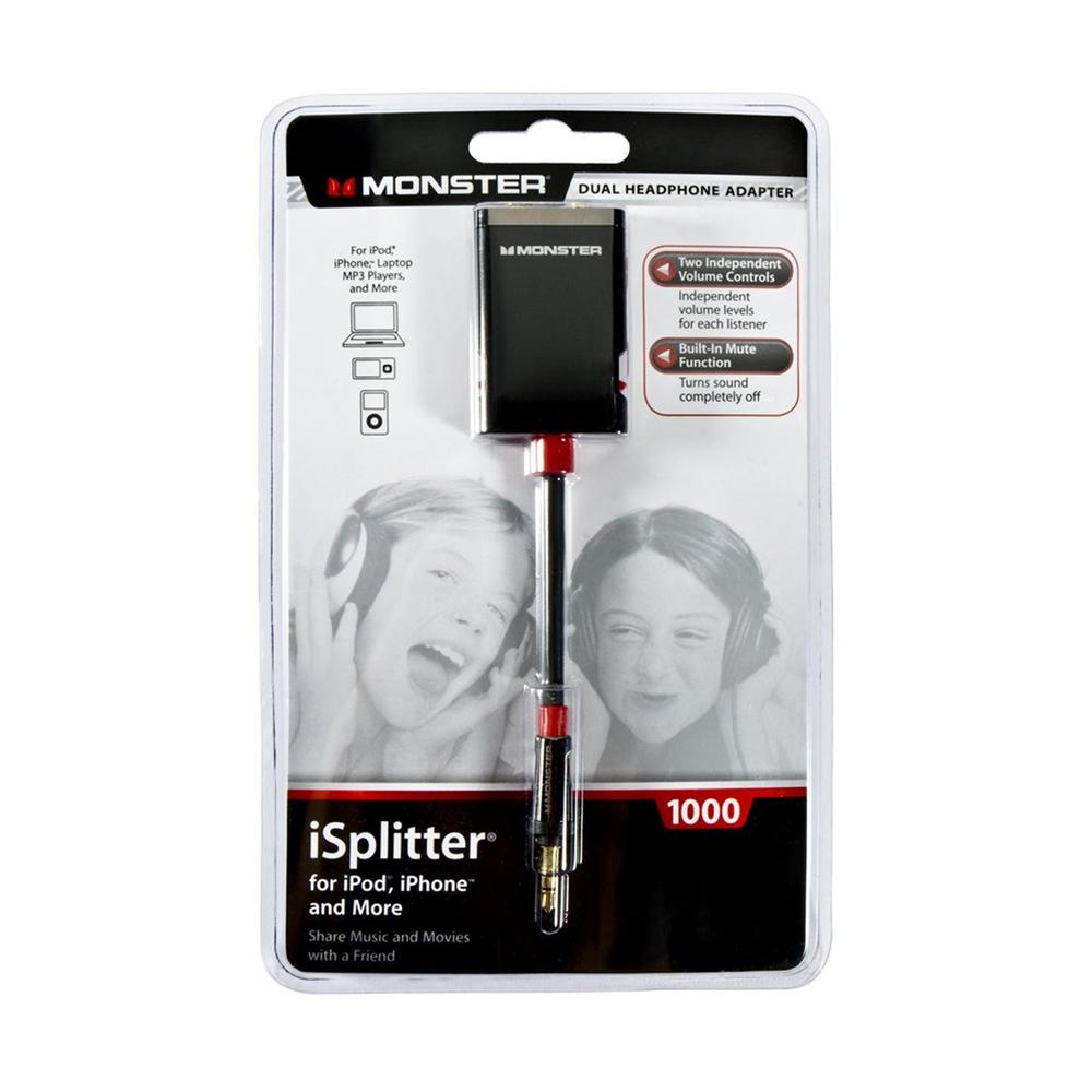 Foto 5 pulgar | Adaptador Monster Isplitter 1000 Splitter 3.5mm Color Negro