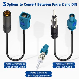 Foto 2 | Cable Adaptador De Antena De Radio Fm Am Estéreo Para Coche, Paquete De 2 Unidades | Bingfu - Venta Internacional.
